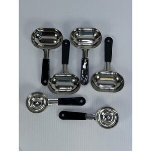 Lot of 6 Mercer Culinary Stainless Steel Food Portion Scoops M35934 & M35935